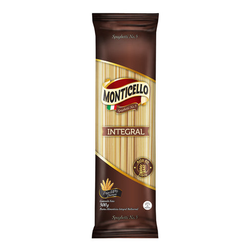 PASTA MONTICELLO 500G SPAGUETTI INTEGRAL