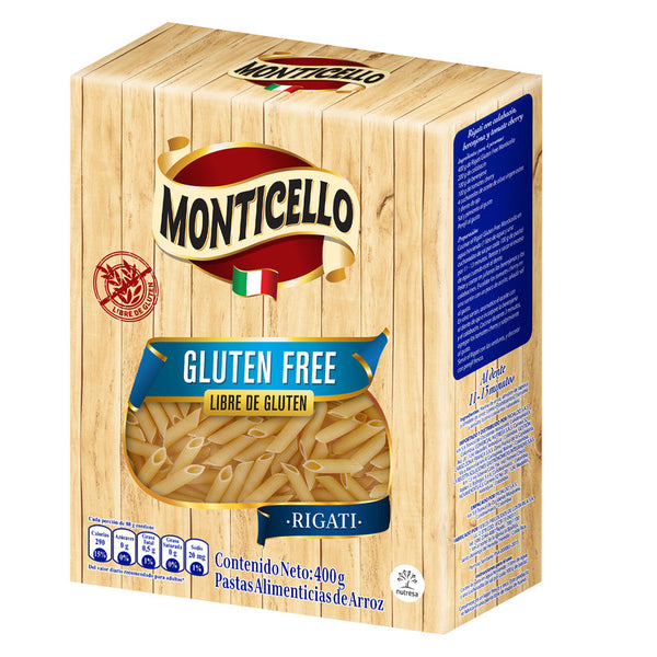 PASTA MONTICELLO 400G RIGATI L/GLUTEN