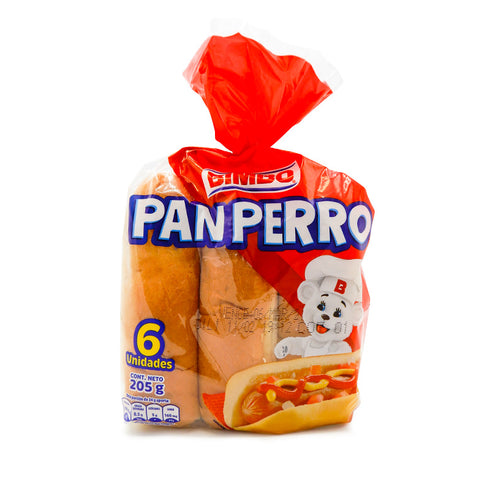 PAN PERRO BIMBO 6U 205G
