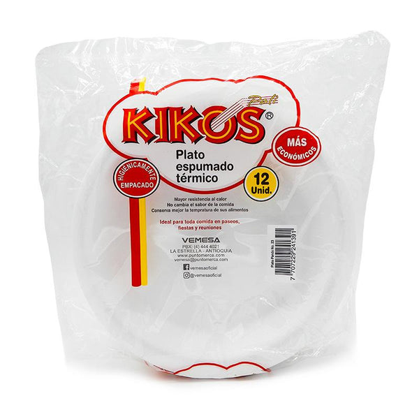 PLATO DESECHABLE KIKOS 23 PANDO 12U