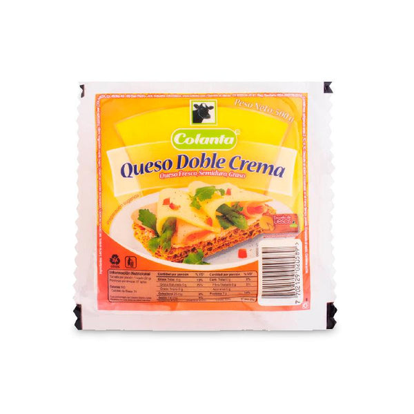 QUESO COLANTA 250GR DOBLE CREMA TAJADO