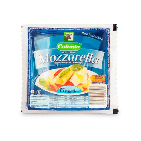 QUESO MOZARELLA COLANTA 250G TAJADO