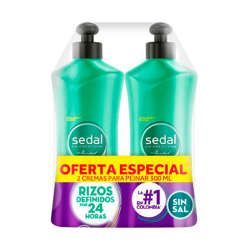 CREMA PEINAR SEDAL 2U 300ML RIZOS/DEFINIDOS