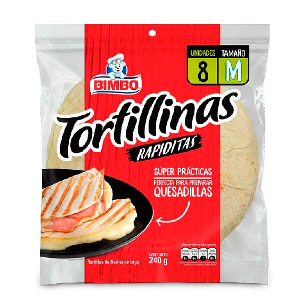 TORTILLA BIMBO 8U 240G BLANCA