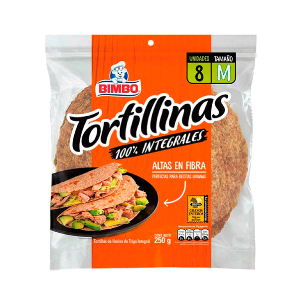 TORTILLA BIMBO 8U 250G INTEGRAL