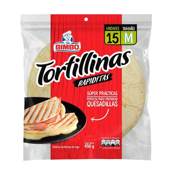 TORTILLA BLANCA BIMBO 15U 450G