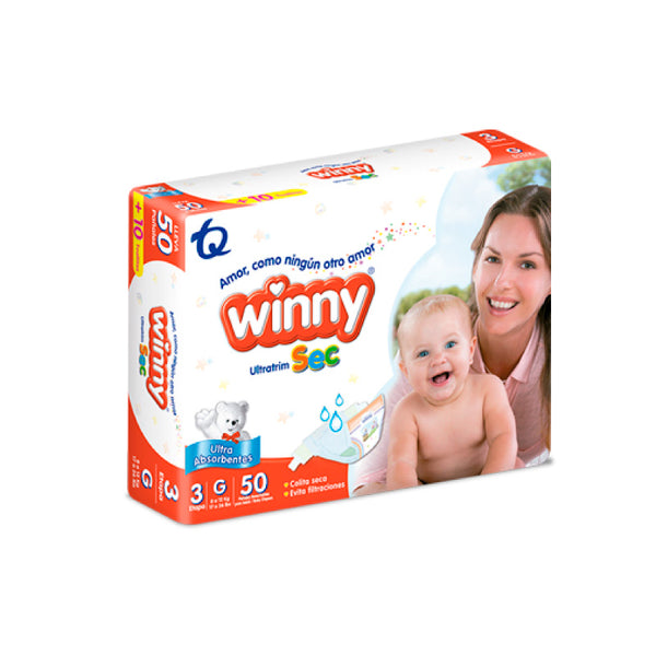 PAÑALES WINNY SEC 50U ET 3