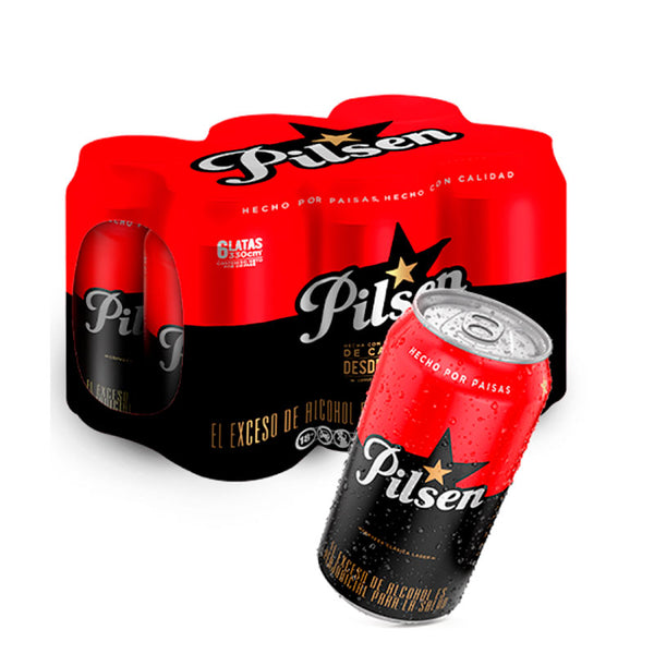 CERVEZA PILSEN LATA 6U 330CM