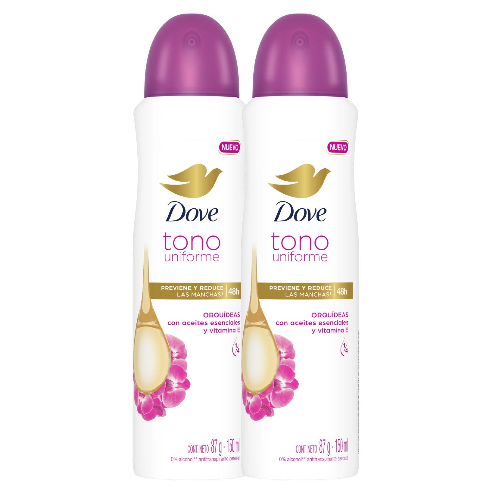 DESODORANTE DOVE 2U 300ML TONO UNIFORME AEROSOL