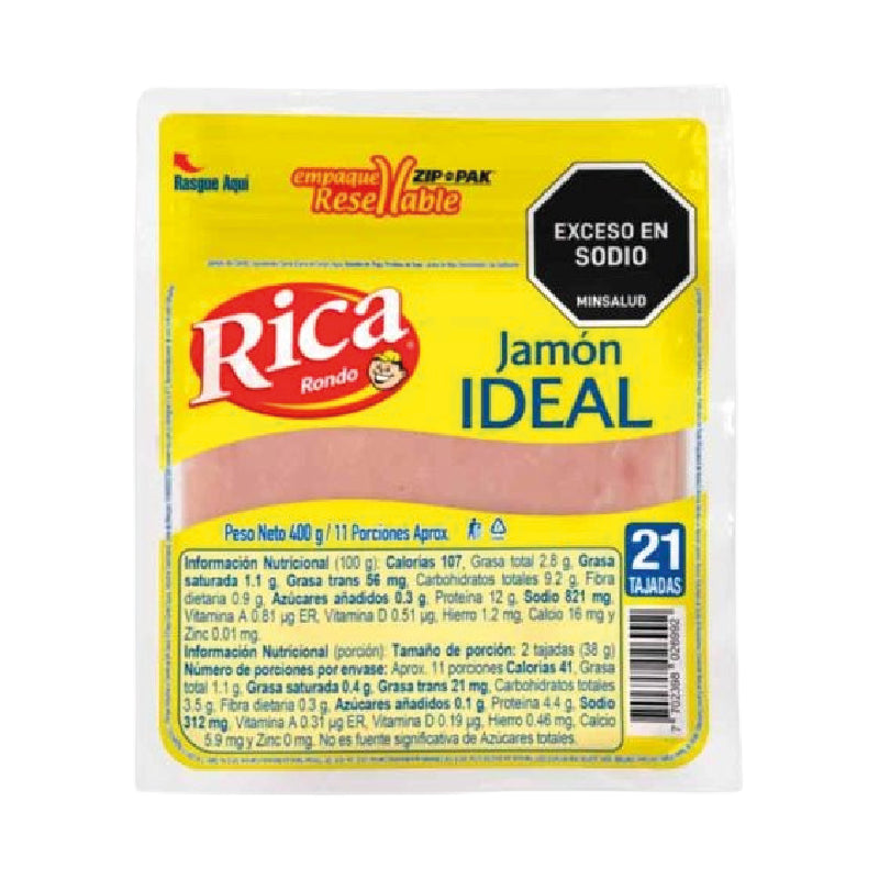 JAMON RICA 21U 400G IDEAL