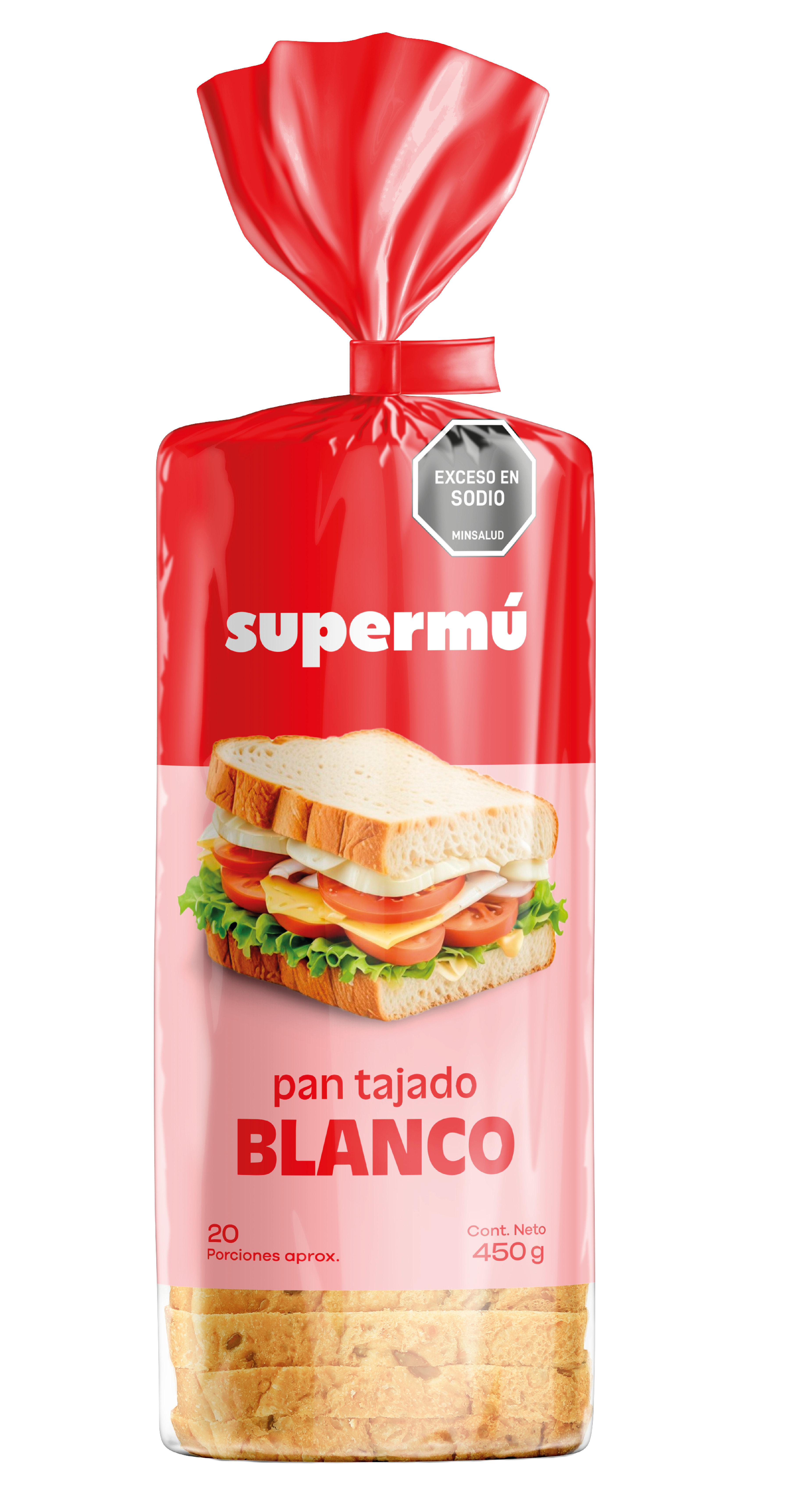 PAN TAJADO SUPERMU 450G BLANCO