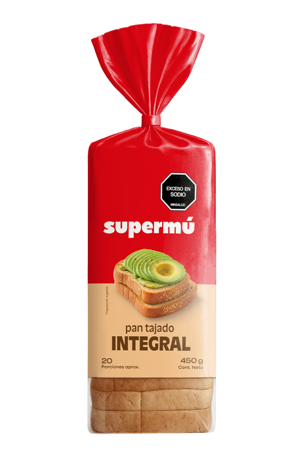 PAN TAJADO SUPERMU 450G INTEGRAL