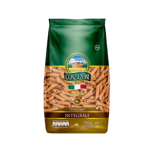 PASTA CONZAZONI 500G PENNE RIGATE INTEGRAL