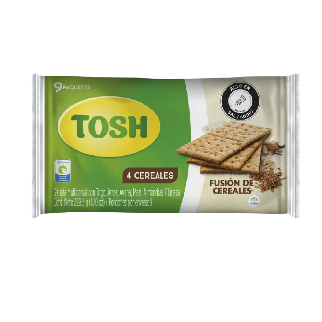 GALLETA TOSH 9U 229.5G FUSION CEREAL