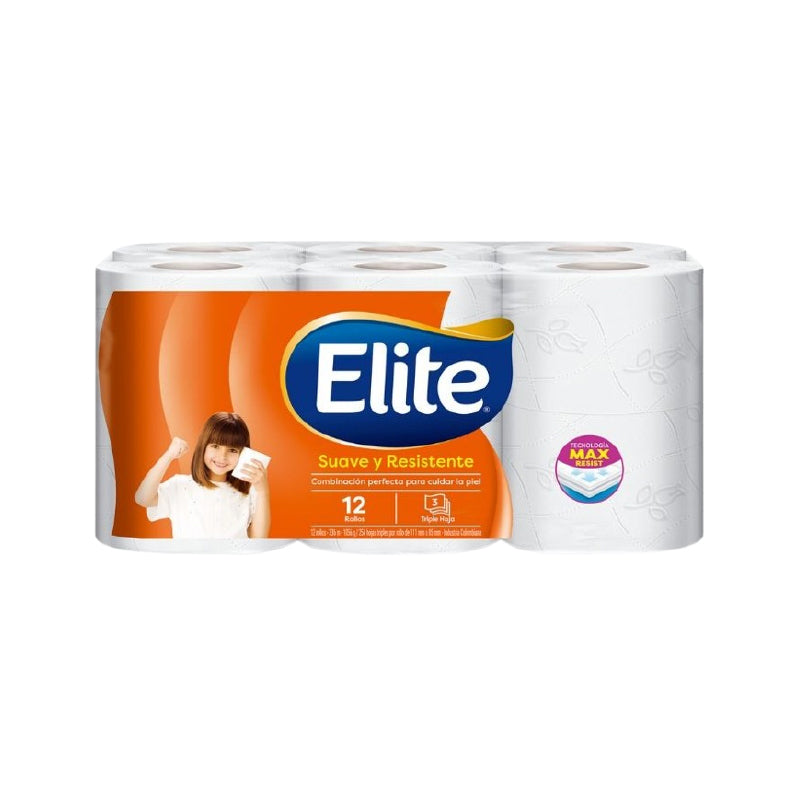 PAPEL HIG ELITE 12U SUAVE Y RESISTENTE