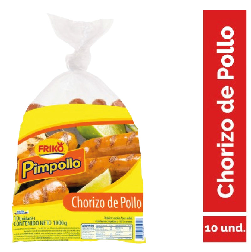 CHORIZO DE POLLO PIMPOLLO 10U 1000G