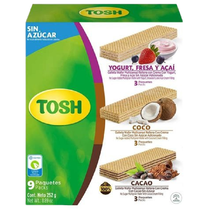 GALLETA TOSH WAFER 9U 252G SURTIDA