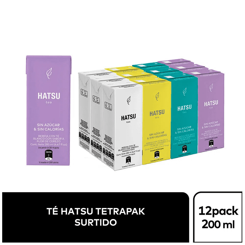 TE HATSU 200ML 12U TETRA SURTIDO