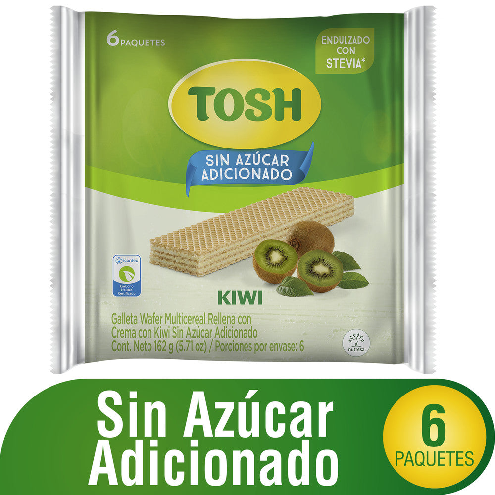 GALLETA TOSH WAFER 6U 162G KIWI