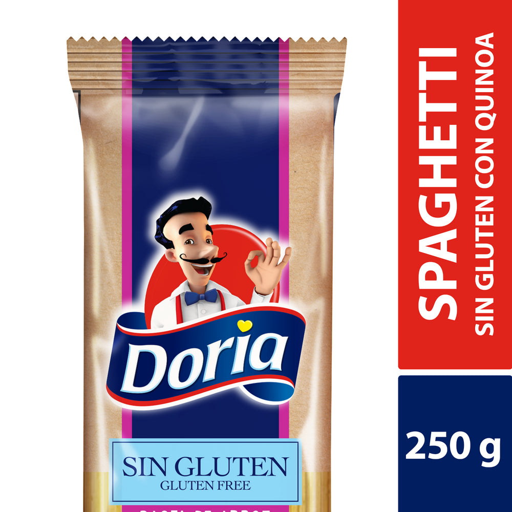 PASTA DORIA 250G SPAGUET SIN GLUTEN/CHIA