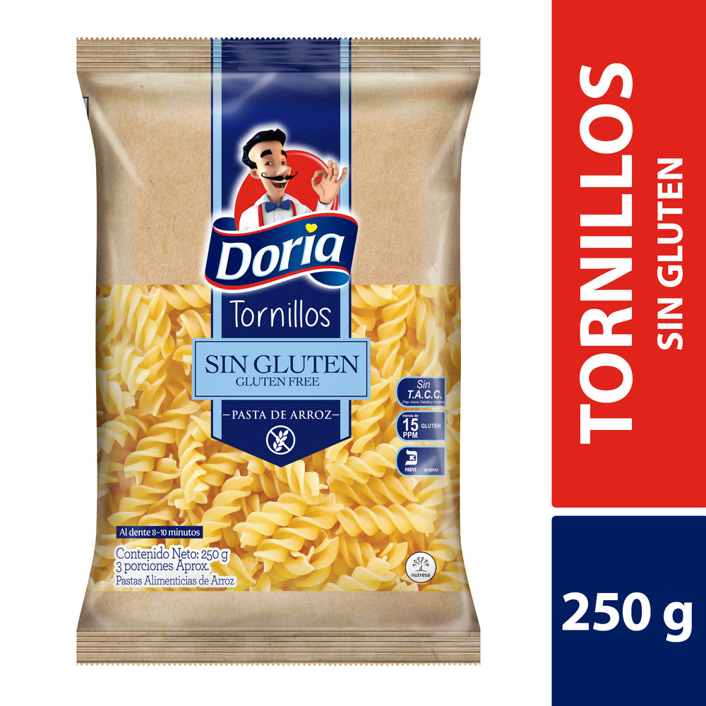 PASTA DORIA 250G TORNILLO S7GLUTEN