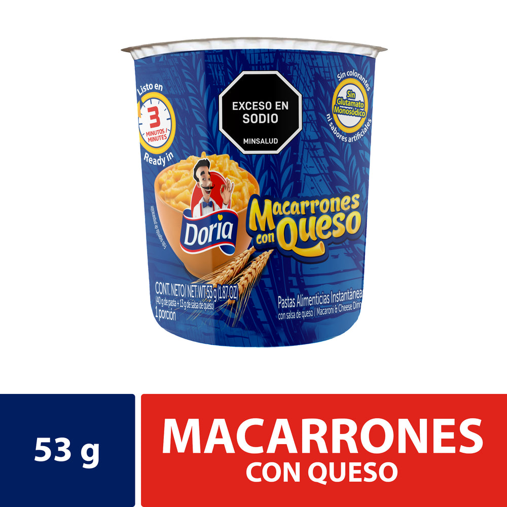 PASTA DORIA INST 53G MACARRON/QUESO