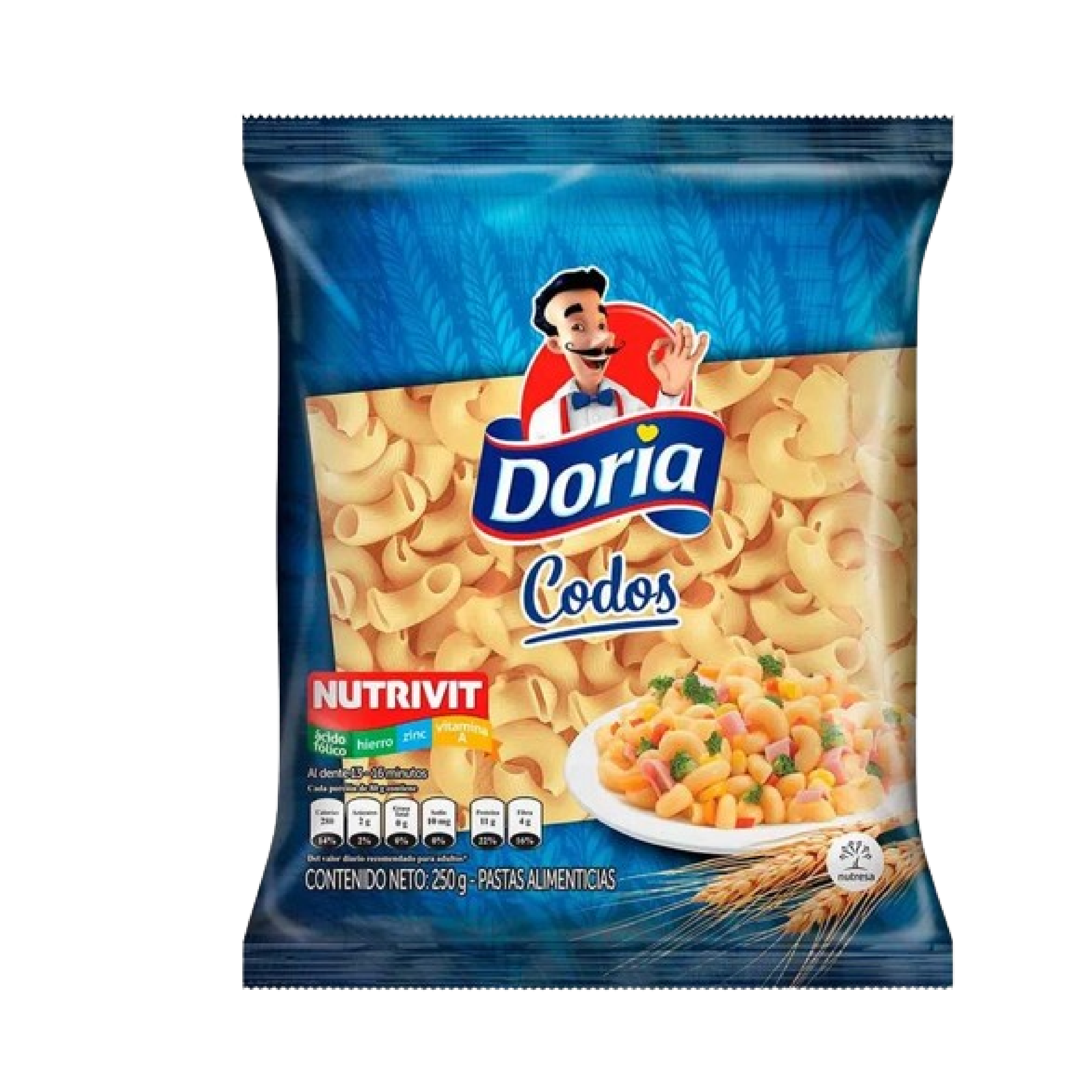 PASTA DORIA 250G CODOS