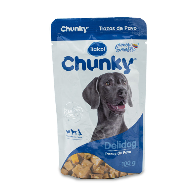 ALIMENTO CHUNKY DELIDOG 100G PAVO