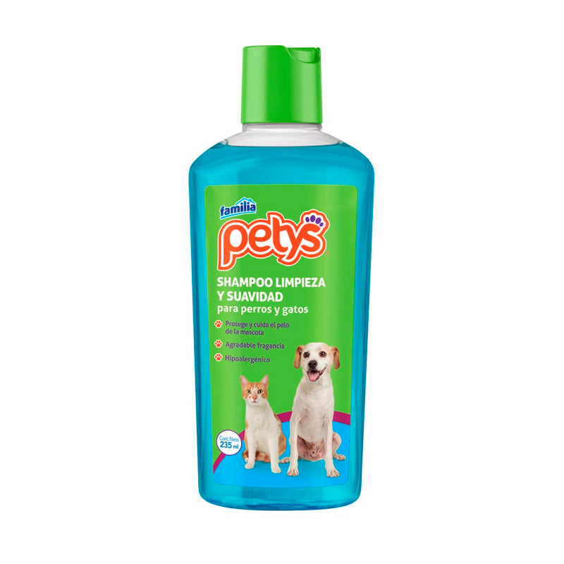SHAMPOO PETYS 235ML LIMPIEZA SUAVIDAD